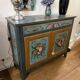 Italy 19th century: Venetian sideboard with hand-painted decorations.