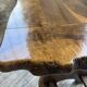 Dining table in solid olive wood Maison Skela 1960