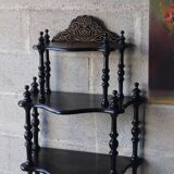 Antique black wood partition shelf in Napoleon style