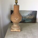 Terracotta baluster lamp
