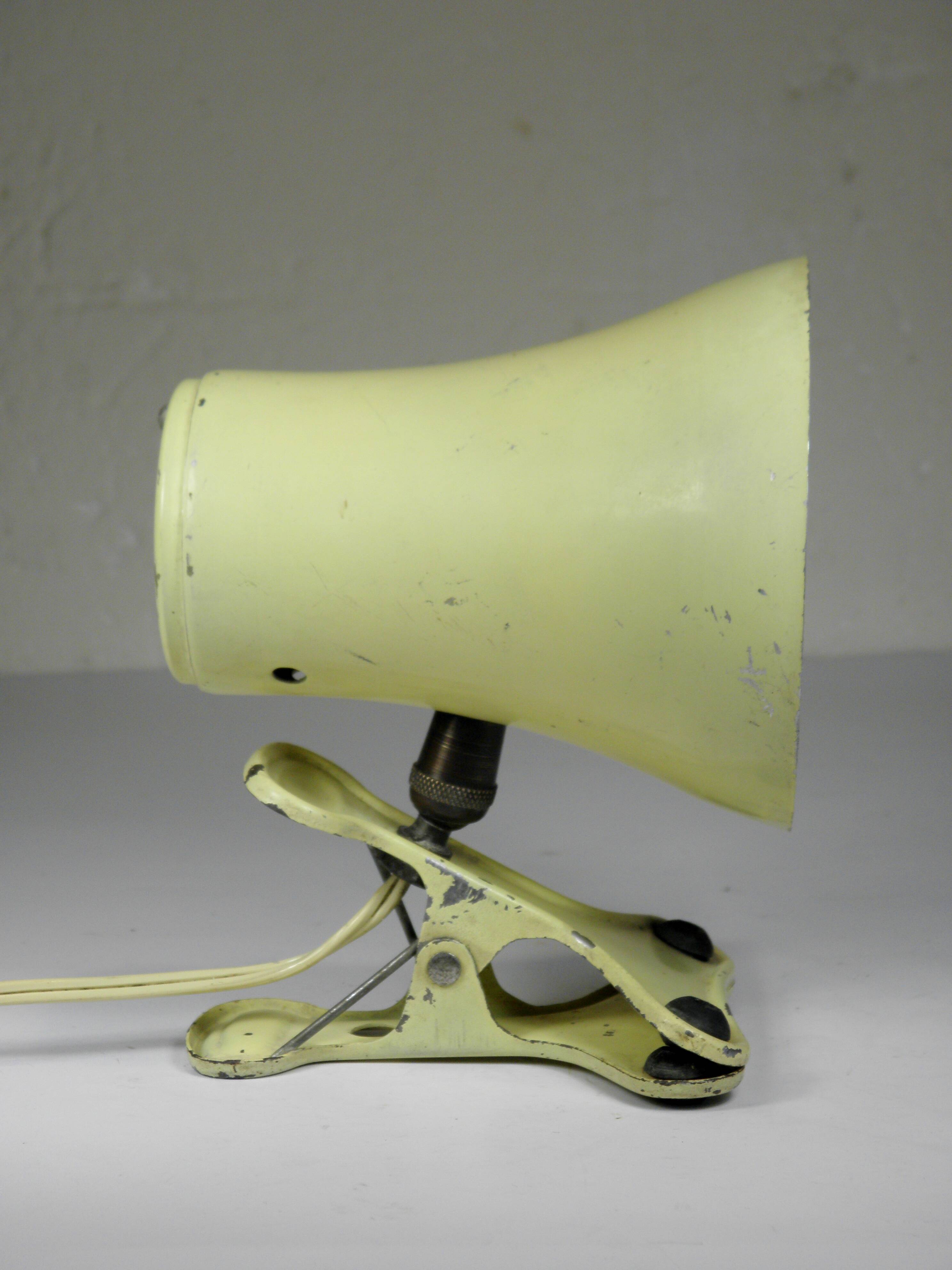 Clamp spotlight 11 cm 1960s
