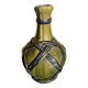 Miniature vase encircled with woven black brass.
