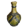 Miniature vase encircled with woven black brass.