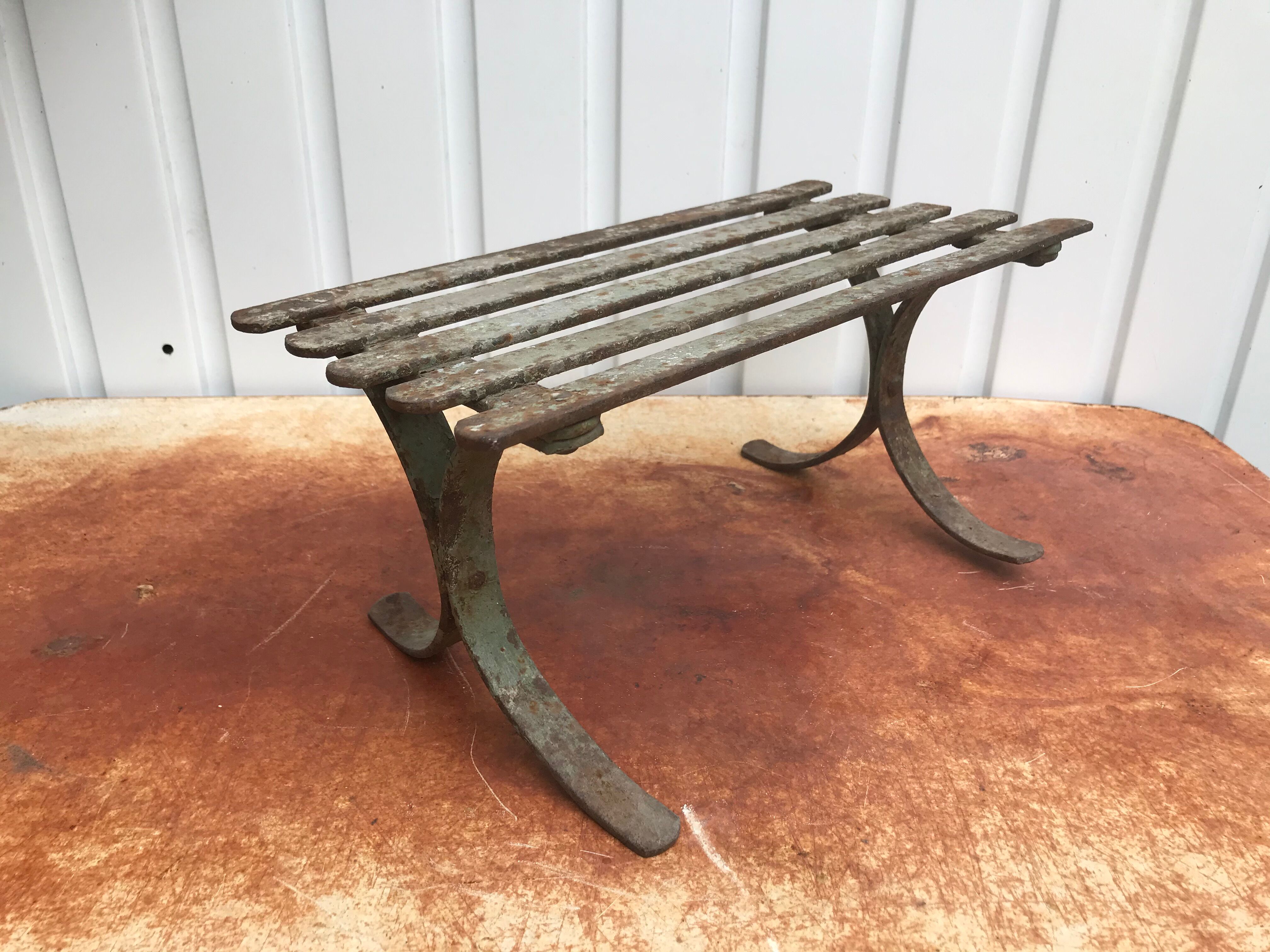 Wrought iron footrest