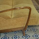 Sofa bed daybed Scandinavian years 50 / 60 color gold