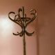 Free-standing coat rack in curved wood, parrot style Baumann or T.