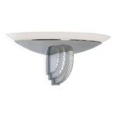 Jean Perzel wall lamp - glass and brushed chrome