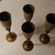 Lot of 4 brass champagne flutes