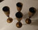 Lot of 4 brass champagne flutes