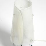 Two very Mid Century Modern tripod table lamps with white plexiglas shades