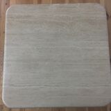 Square travertine coffee table
