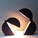Paire de lampes de table italiennes Disco par Bertorelle
