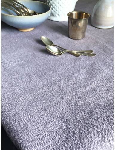 Old Harvest Tablecloth in Pure Lilac Dyed Hemp