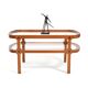 Oval Art Deco Sofa Table with Brass Dekor Denmark 1930s
