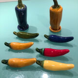 Knife holder and salt and pepper shaker