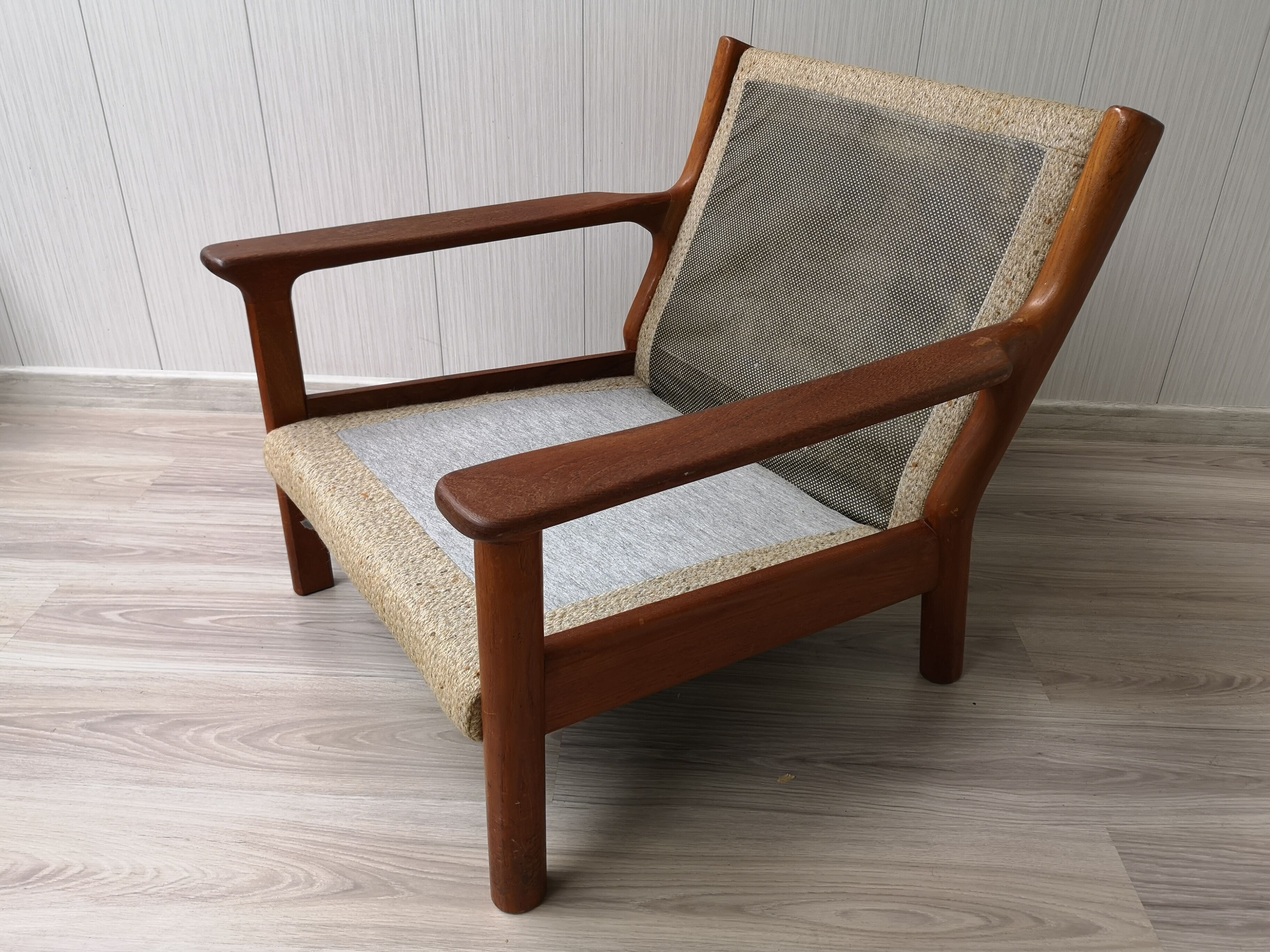 Mid - Century Danish teak armchair.