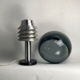 Space age aluminum mushroom dome lamp by Hans Agne Jakobsson for Markaryd, Sweden 1960s