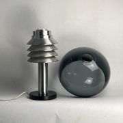 Space age aluminum mushroom dome lamp by Hans Agne Jakobsson for Markaryd, Sweden 1960s