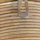 Vintage rattan arch mirror medium honey burnt leaf and metal decoration