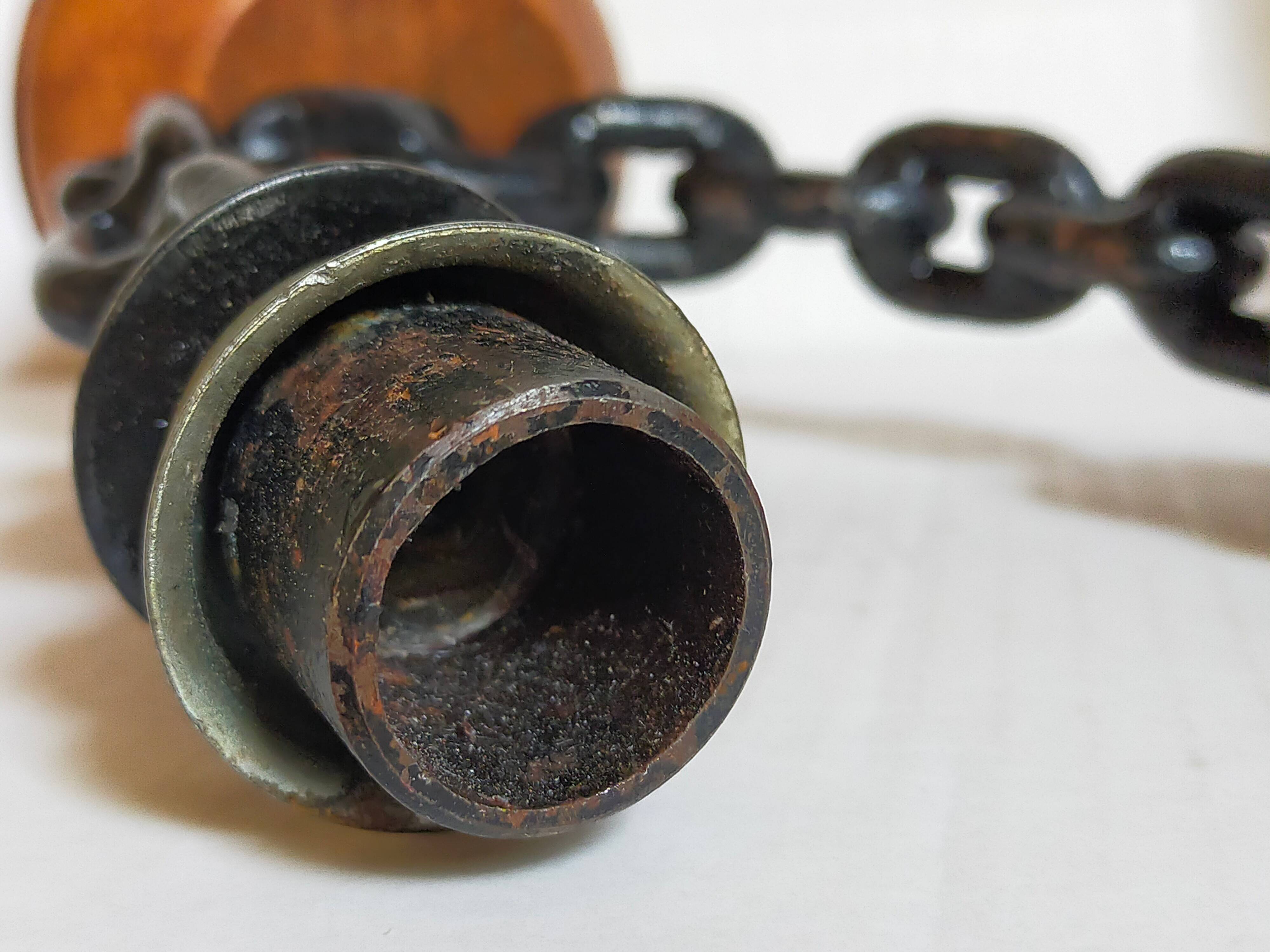 Duo of brutalist Art-popular candlesticks 50s