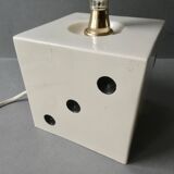Pied de lampe en forme de dé à jouer, années 80