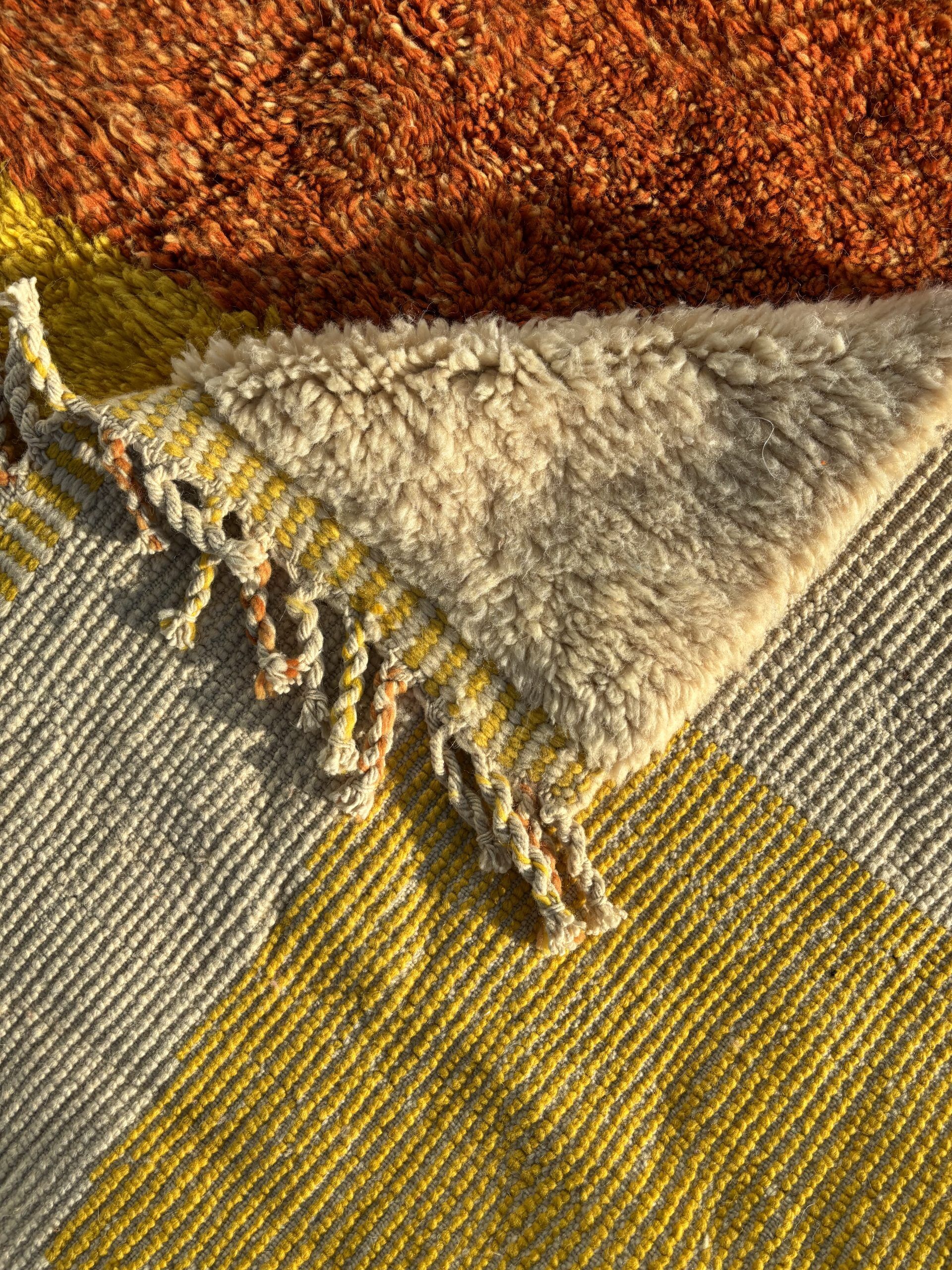 Atlas Sunset – Custom Moroccan Mrirt rug in natural wool