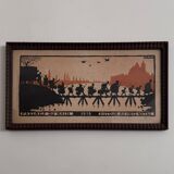 Color lithograph by Hansi Crossing the Rhine 1918