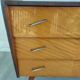 commode aux pieds compas, effet miroir, vintage