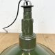 Industrial green enamel military pendant lamp with cast aluminium top, 1960s