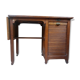 Bureau à rideau en bois avec tablette rabattable