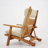 Hans J. Wegner Oak Reclining Lounge Chair Model AP71, Denmark 1968