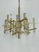 Sciolari 9 lights slight gilded chrome and perspex Chandelier model Ice, Italy 60s