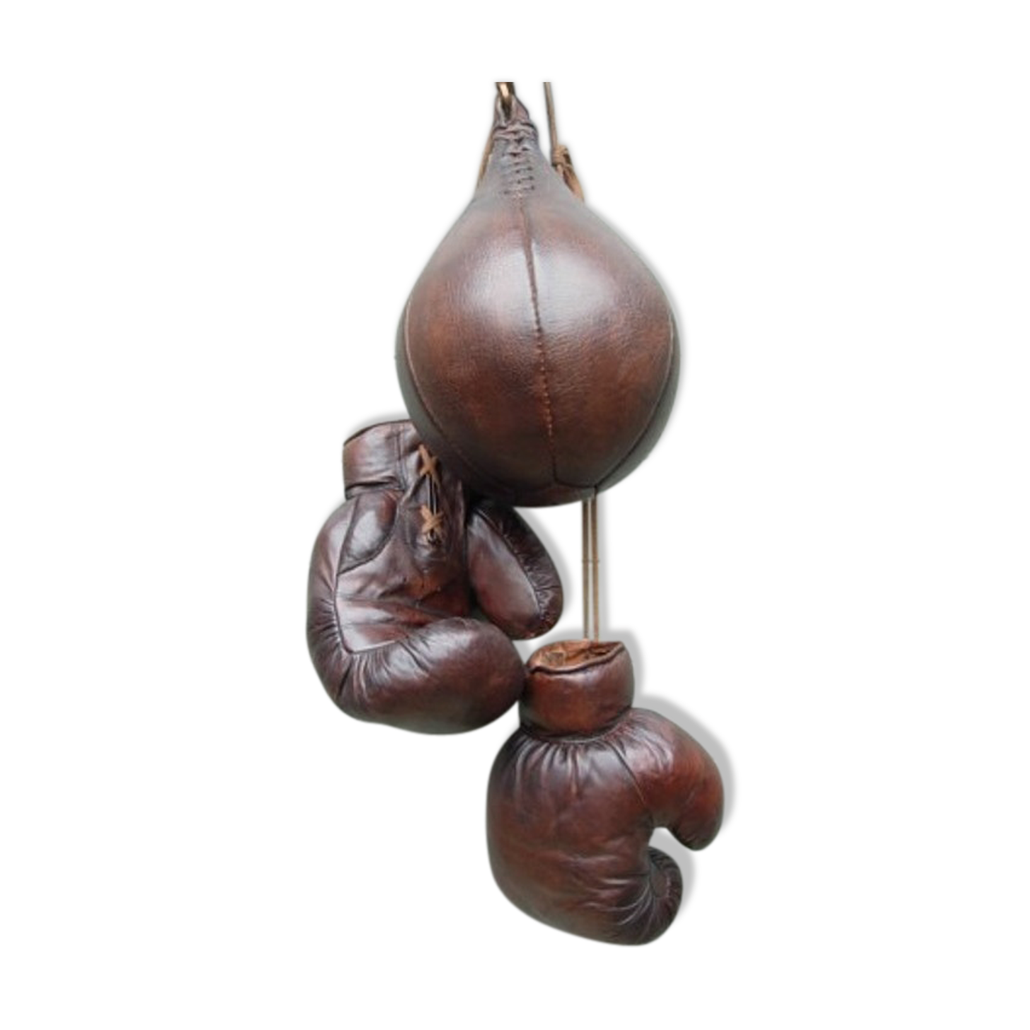 Leather boxing gloves and his ball speed