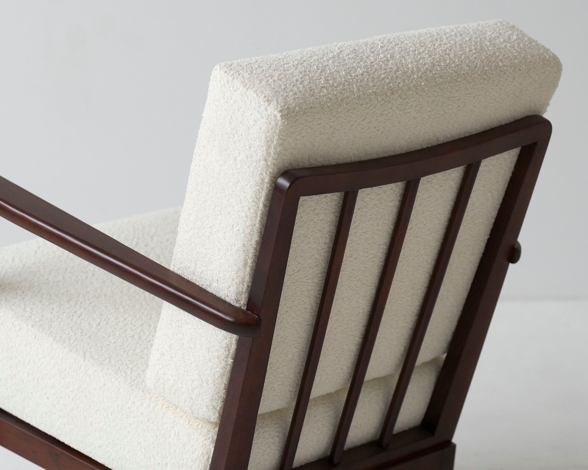 Set of ton boucle armchairs 60's