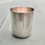 Timbale guillochée silver metal