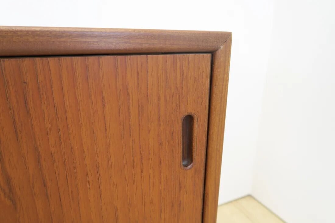 Teak sideboard with drawers and sliding doors, Denmark 1960