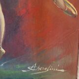 Vintage painting signed from the 1930s-1940s Ballerina