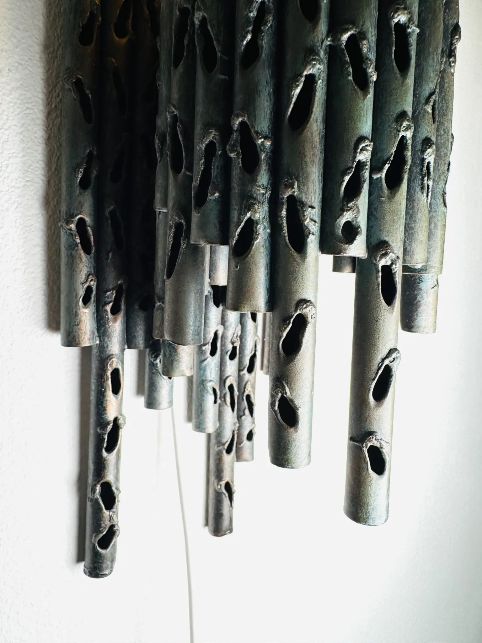 Brutalist Wall Lamp By Marcel Fantoni For Fantoni Studio Firenze, Italy, 1960S