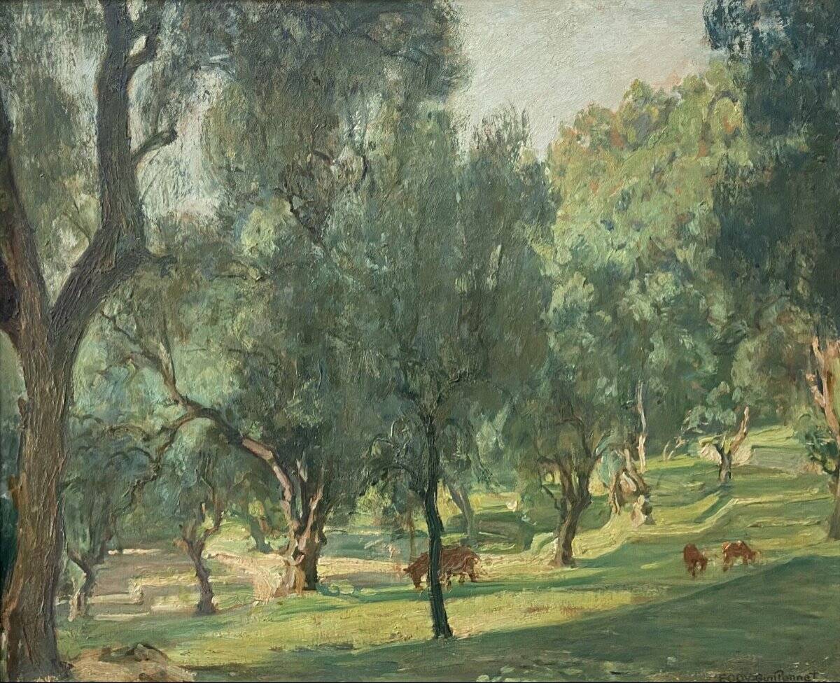 Octave Denis Victor Guillonnet (1872 - 1967) The Olive Trees,