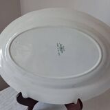 Digoin Sarreguemines dish, hand-painted decoration of wild birds