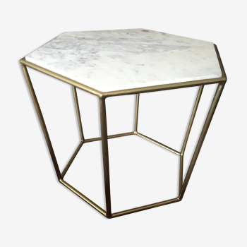 Marble and brass table