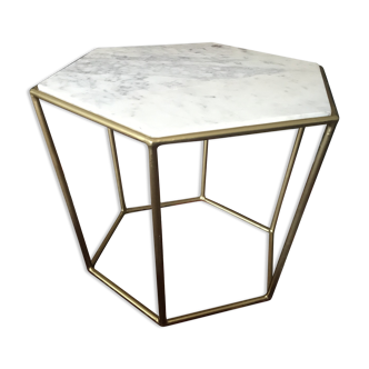 Marble and brass table