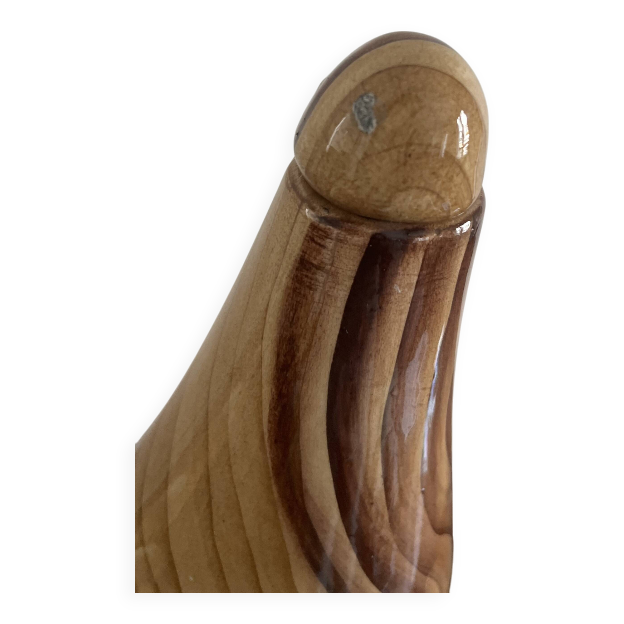 Grandjean Jourdan liqueur set in wood-effect glazed ceramic