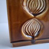 Mid Century Czech Brown Ceramic Vase Ditmar Urbach, 1960's.