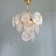 Murano glass disc chandelier, Italy, 1970s