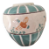 Vase boule céramique cloisonnée décor canards sauvages