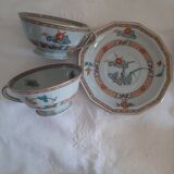 Service tasses à thé porcelaine celadon  Bernardaud Limoges 1920