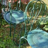3 wrought iron garden chairs
