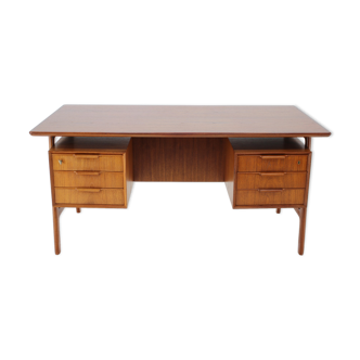 1960s Gunni Omann Model 75 Teak Desk for Omann Jun Møbelfabrik