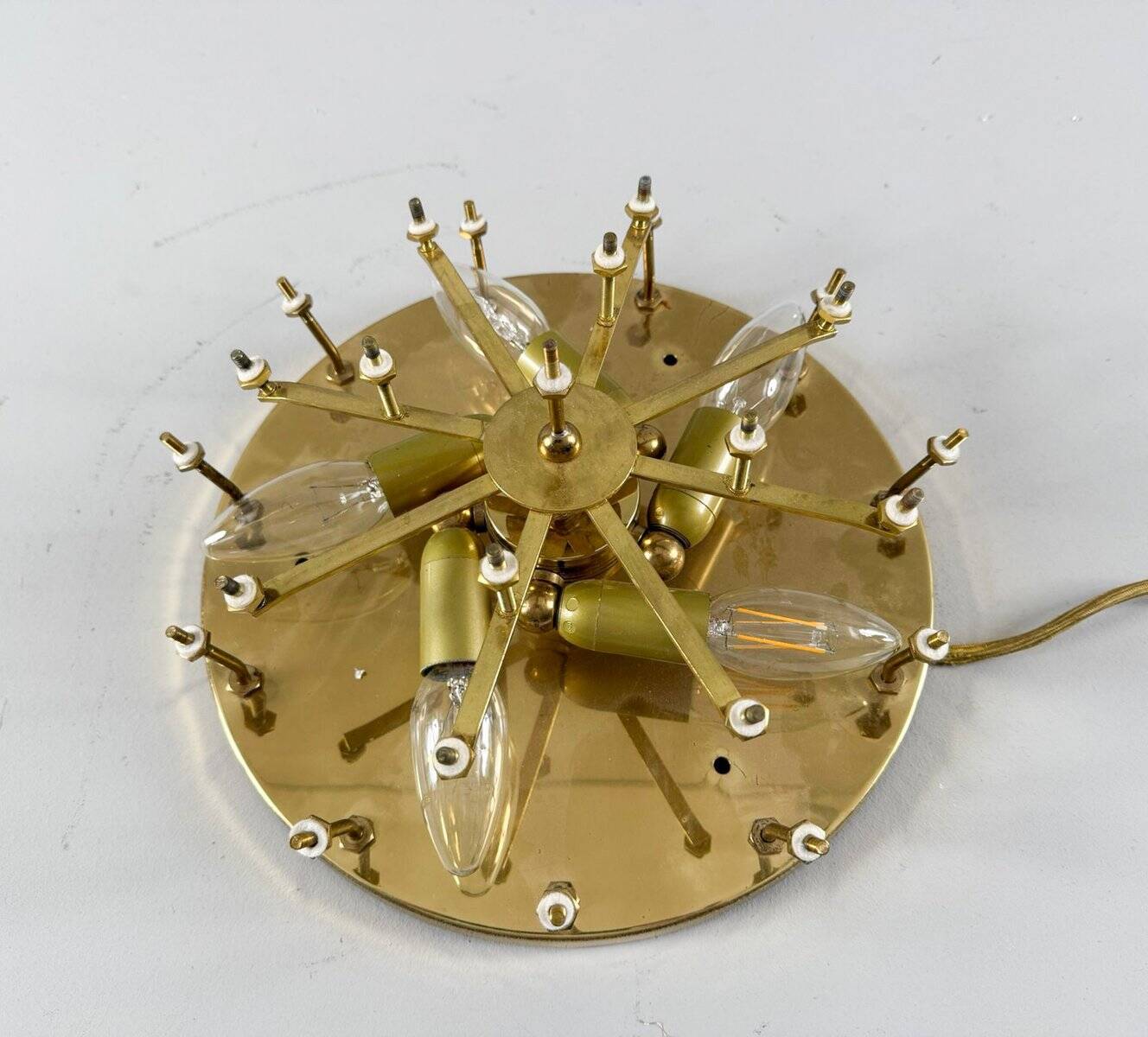 Modern mid-century wall lamp with floral pattern by Ernst Palme, 1960s